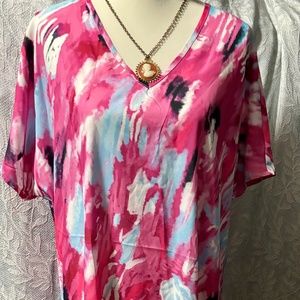 Blue and Pink PLUS Dress